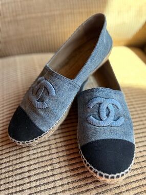 CHANEL Denim Espadrilles